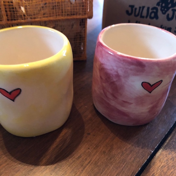 Julia Junkin NIB vintage handpainted pair of candle holders - Picture 2 of 3